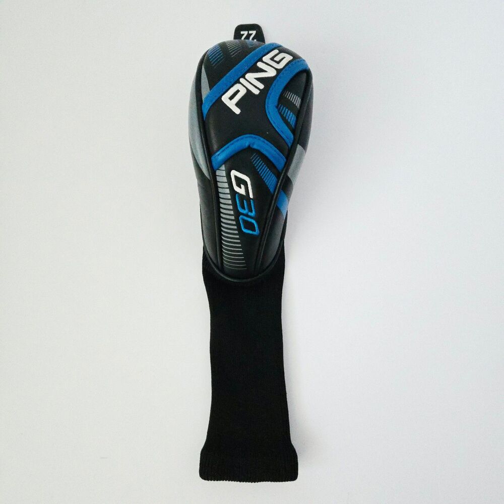 PING G30 Hybrid Golf Head Cover 4-Hybrid Club Headcover Sock Blue Black *READ*
